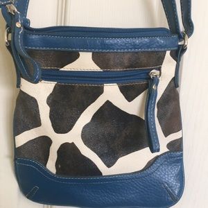 Blue and Giraffe purse bag